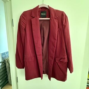 Madewell Drapeweave Caldwell Double-Breasted Blazer